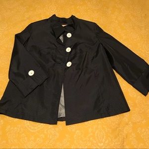 Windbreaker jacket. Grey polka dots. Size 46.